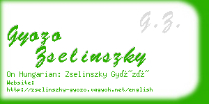 gyozo zselinszky business card